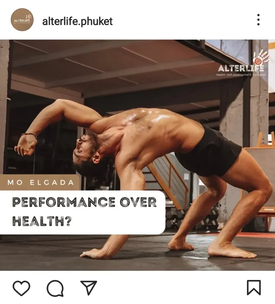 Performance Over Health? Instagram post — backbend movement demo